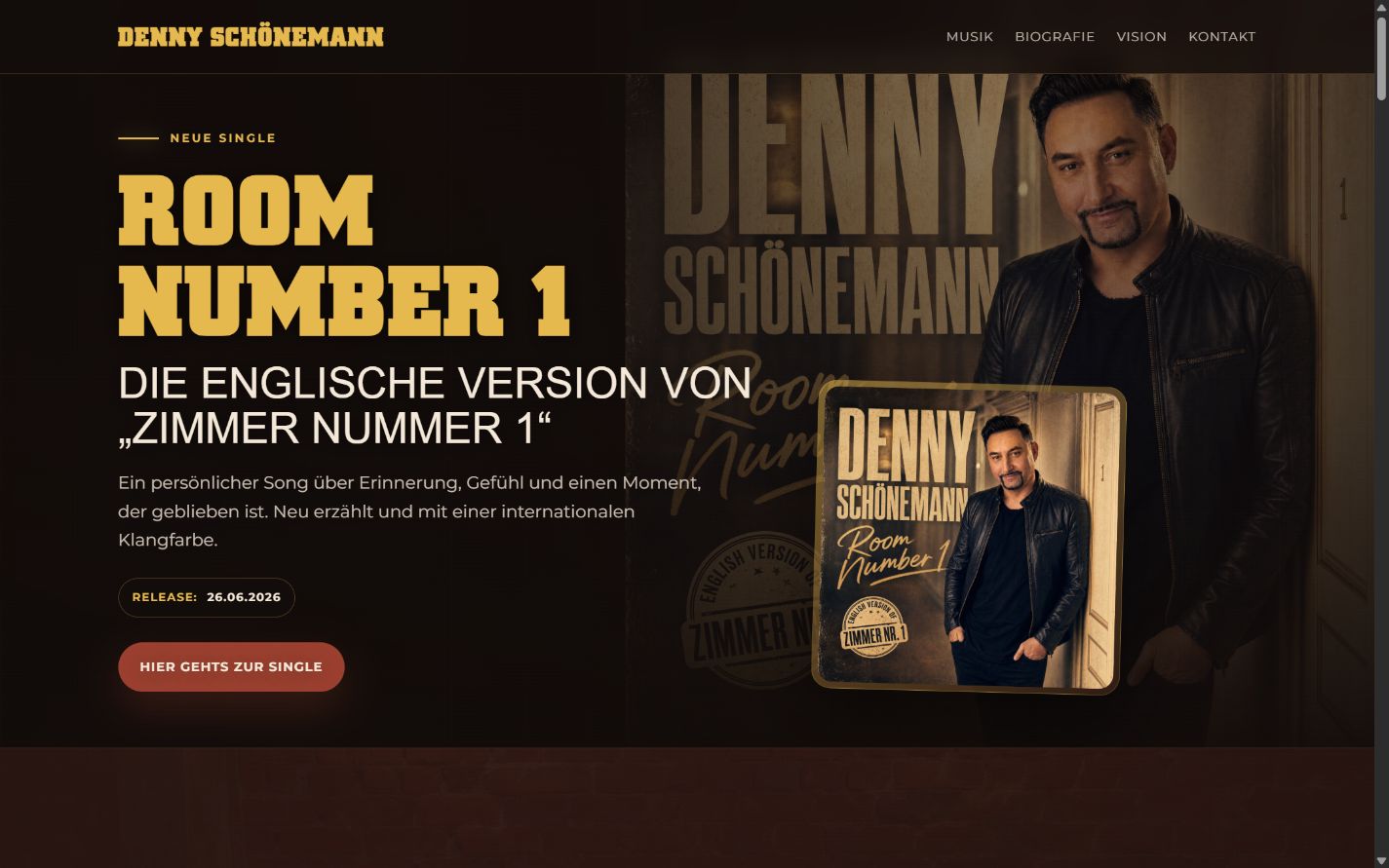 Screenshot der Webseite von Denny Schönemann